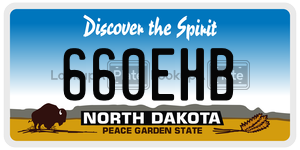 660EHB  license plate in ND