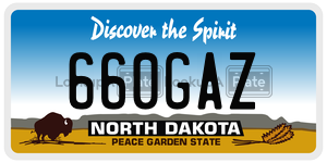 660GAZ  license plate in ND