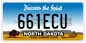 661ECU  license plate in ND