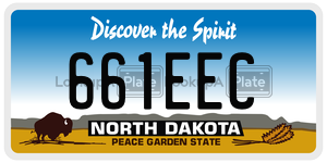 661EEC  license plate in ND