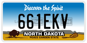 661EKV  license plate in ND