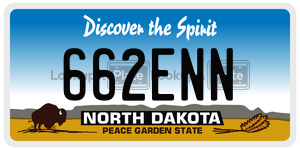 662ENN  license plate in ND
