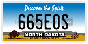 665EOS  license plate in ND