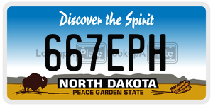 667EPH  license plate in ND