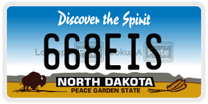 668EIS  license plate in ND