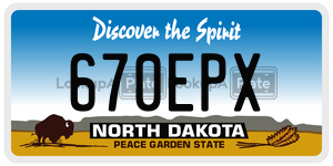 670EPX  license plate in ND