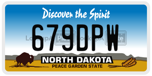 679DPW  license plate in ND