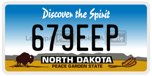 679EEP  license plate in ND