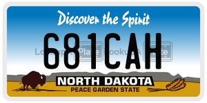 681CAH  license plate in ND