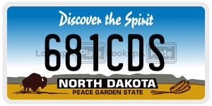 681CDS  license plate in ND