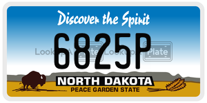 6825P  license plate in ND