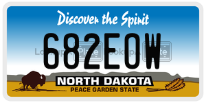 682EOW  license plate in ND