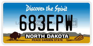 683EPW  license plate in ND
