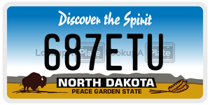 687ETU  license plate in ND