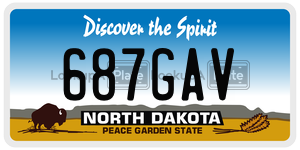 687GAV  license plate in ND