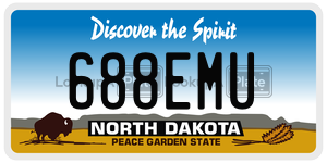 688EMU  license plate in ND