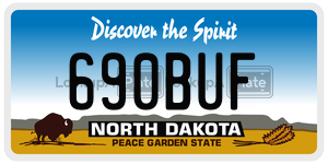 690BUF  license plate in ND