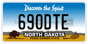 690DTE license plate in North Dakota