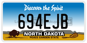 694EJB  license plate in ND