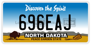 696EAJ license plate in North Dakota