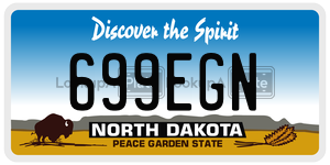 699EGN  license plate in ND
