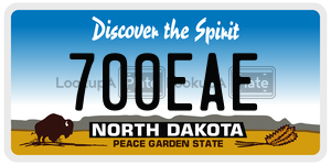 700EAE  license plate in ND