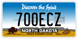 700ECZ  license plate in ND
