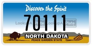 70111  license plate in ND