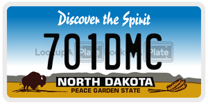 701DMC  license plate in ND