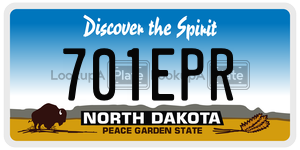 701EPR  license plate in ND