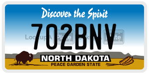 702BNV  license plate in ND