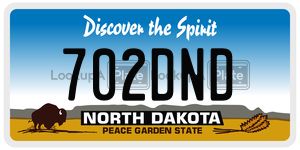 702DND  license plate in ND