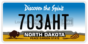 703AHT  license plate in ND