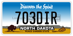 703DIR  license plate in ND