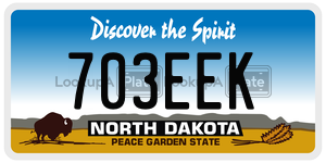 703EEK  license plate in ND