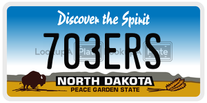 703ERS  license plate in ND