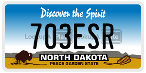 703ESR  license plate in ND