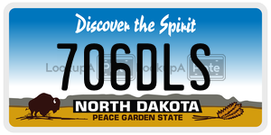 706DLS  license plate in ND