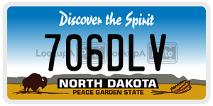 706DLV  license plate in ND