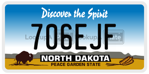 706EJF  license plate in ND