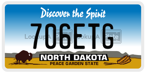 706ETG  license plate in ND