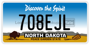 708EJL  license plate in ND