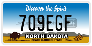 709EGF  license plate in ND