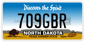 709GBR  license plate in ND