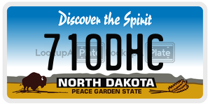 710DHC  license plate in ND
