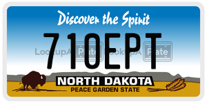710EPT  license plate in ND