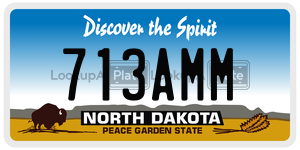713AMM  license plate in ND