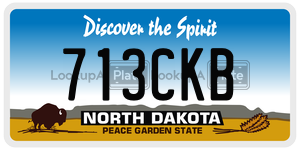 713CKB  license plate in ND