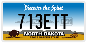 713ETT  license plate in ND
