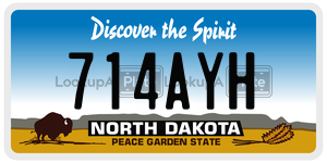 714AYH  license plate in ND